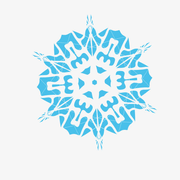 花纹底纹 雪花 装饰图案 淡蓝色免抠