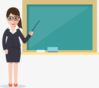 卡通美丽的女老师免抠