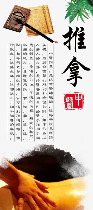 中医推拿介绍素材免抠