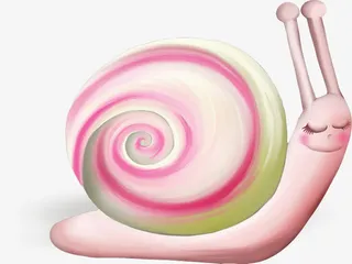 手绘卡通蜗牛免抠