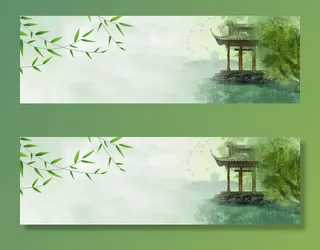 春分文艺清新中国风banner高清文艺清新背景