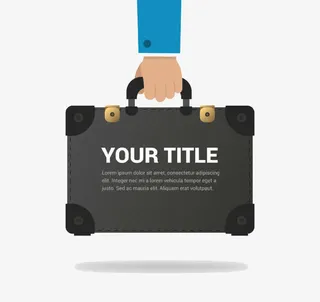 扁平化手拿箱子免抠