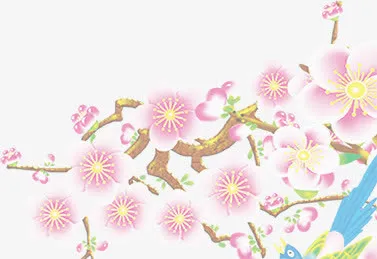 粉色梦幻梅花花朵免抠