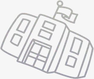 灰色手绘学校红旗免抠