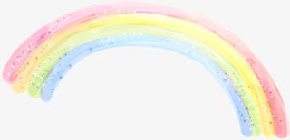 五颜六色可爱蜡笔画彩虹免抠