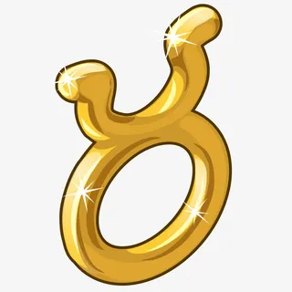 金黄色发光的金牛座免抠