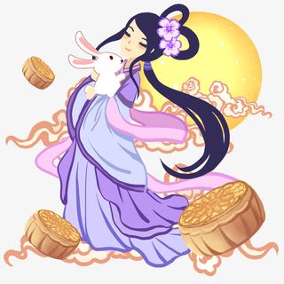 嫦娥奔月，兔子5免抠