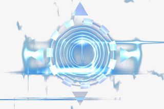 蓝色科技光圈免抠