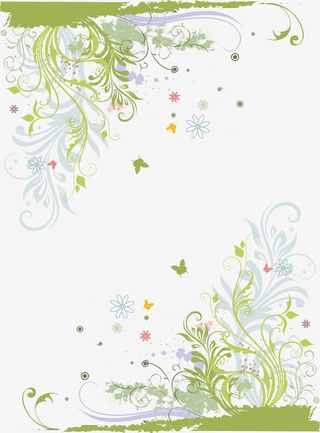 花卉边框底纹边框免抠