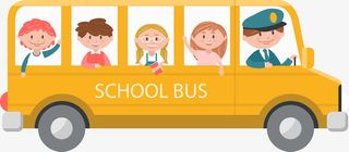 创意矢量黄色校车素材图免抠
