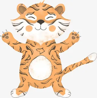 卡通小老虎免抠