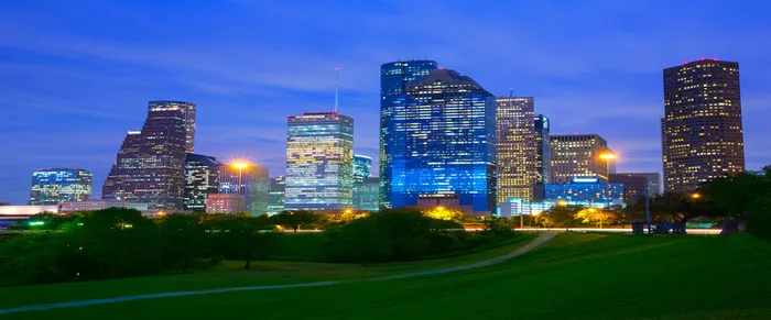 美国休士顿夜景海报背景图高清