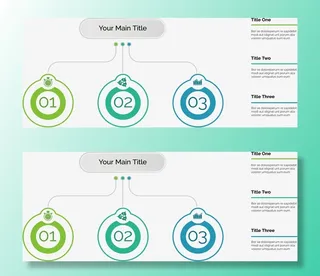总分结构数字序列免抠标签元素