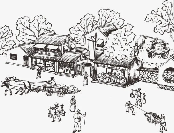 古代街道免抠