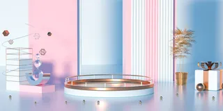 国潮，C4D，简约，场景高清