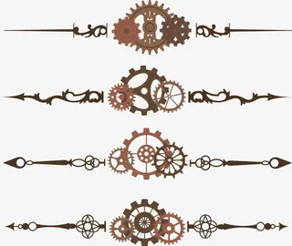 机器齿轮金色免抠