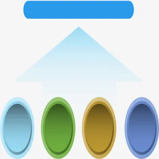 分类流程图免抠