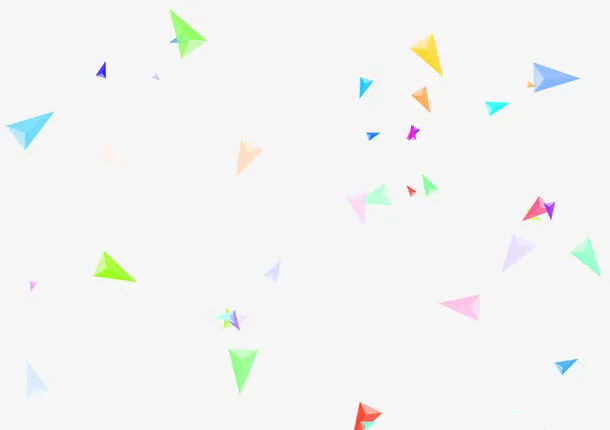 漂浮的立体三角免抠
