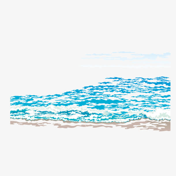矢量海平面海潮潮水免抠