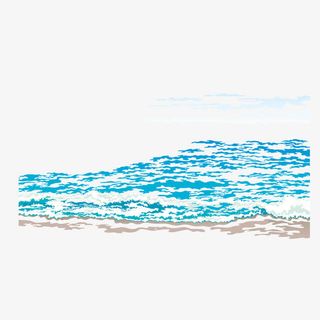 矢量海平面海潮潮水免抠