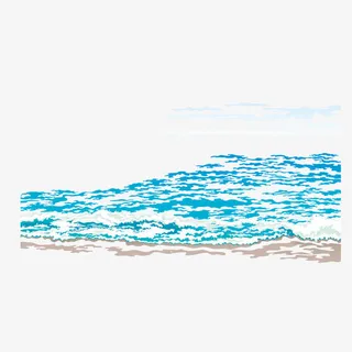 矢量海平面海潮潮水免抠