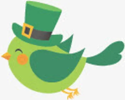 绿色卡通可爱小鸟免抠