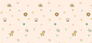 卡通手绘小动物底纹简约背景高清