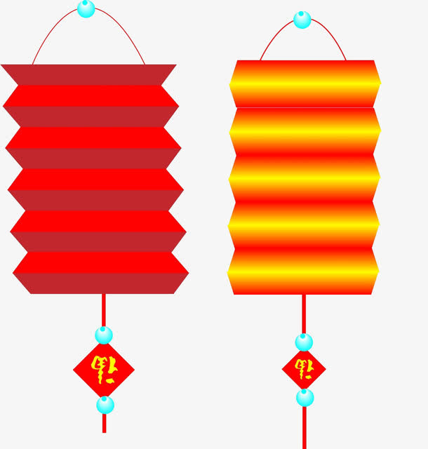 中国灯笼式挂帘免抠