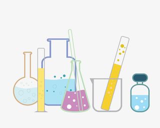 实验器材容器插画免抠