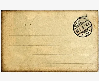 牛皮纸复古个性信函免抠