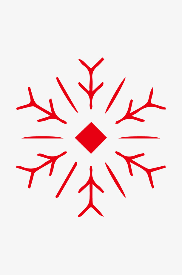 雪花素材喜庆元素免抠
