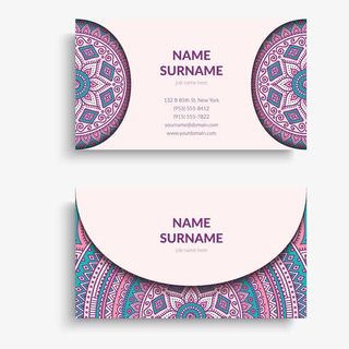 浅色名片矢量图免抠