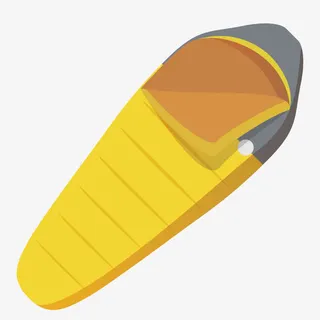 矢量蚕茧睡袋免抠