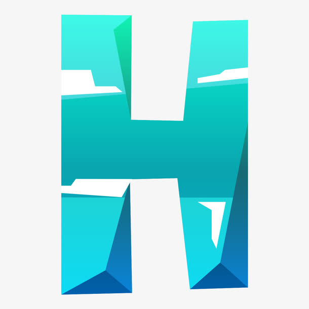 棱角字母H免抠