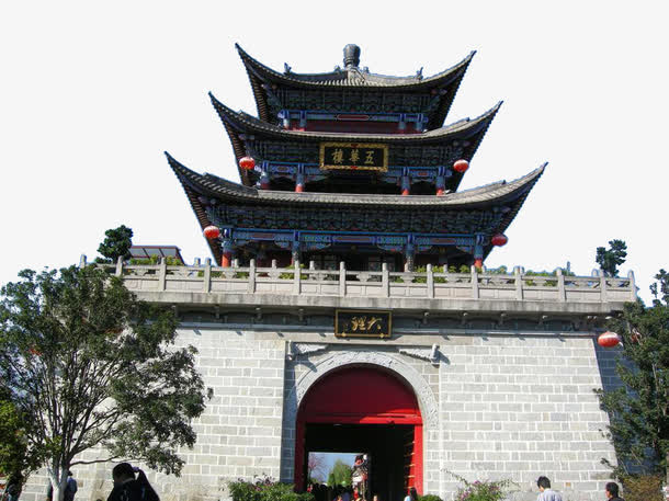大理古城门免抠