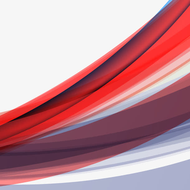 矢量质感商务红色曲线边框素材免抠