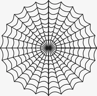 黑色线条捕鱼渔网免抠