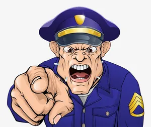严肃的警察帽免抠