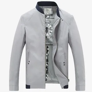 南极人男士灰色夹克免抠