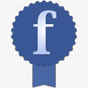 勋章风格社交媒体图标fackbook免抠