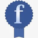 勋章风格社交媒体图标fackbook免抠