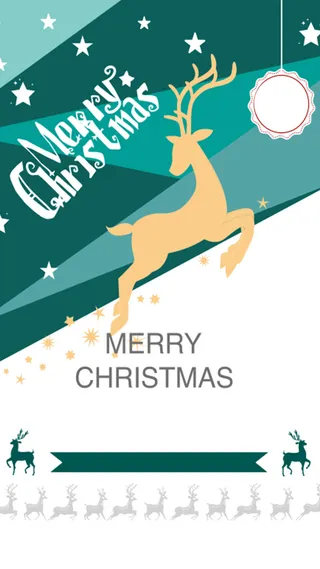 圣诞狂欢驯鹿H5背景高清