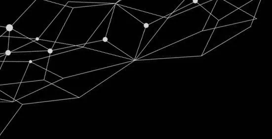 手绘白色线条黑色星空免抠