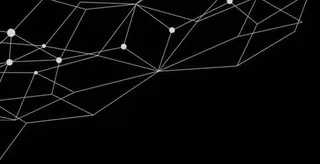 手绘白色线条黑色星空免抠