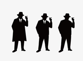 上海滩人物剪影免抠