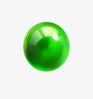 绿球立体圆球免抠
