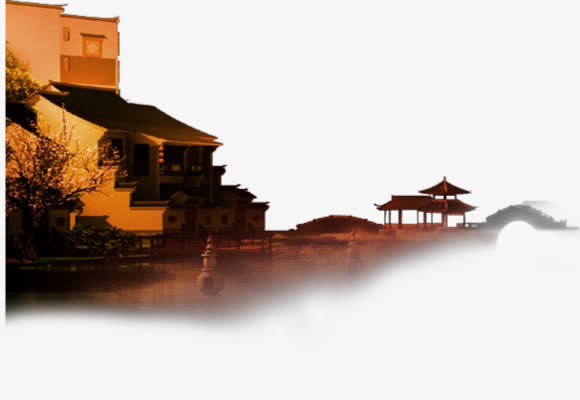 古色古香的房子免抠