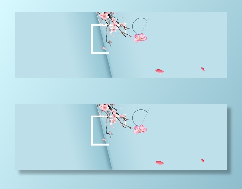 春天简约蓝色背景高清