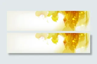 创意黄色喷绘横幅素材背景
