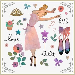 水彩可爱的芭蕾舞演员免抠